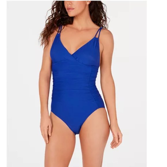 Calvin Klein Other - NWT Calvin Klein Liquid Shirred 1 piece Swimsuit 8